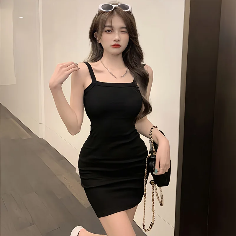 

Sexy Backless Camisole Dress for Women Summer Cooling Casual Tightly Beach Traveling Party Dress for Female Girls Short Dress