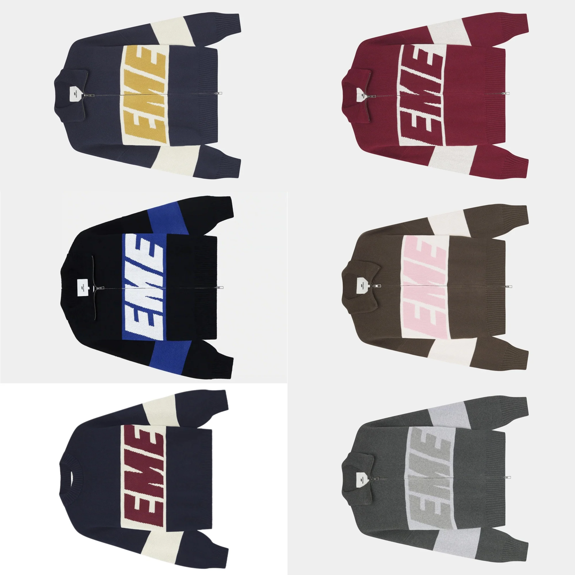 

Американская улица Harajuku сращенная ​ ​ Вязаный свитер на молнии, новый модный повседневный свитер для мужчин и женщин, американский свитер с вышивкой букв Y2k