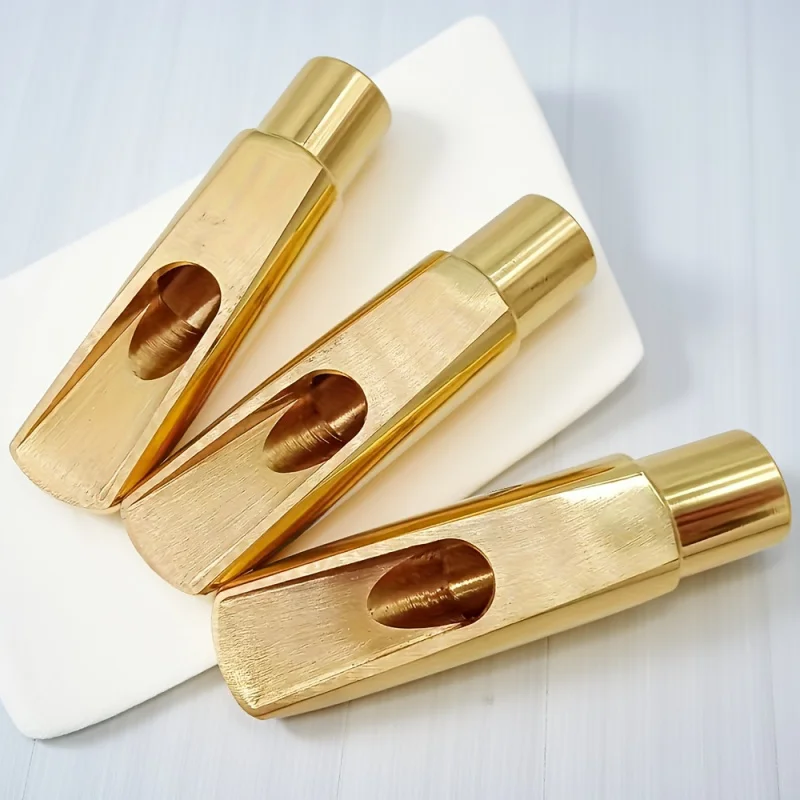 

Мундштук для альт-саксофона из латуни, поставляется с лигатурой и колпачком, металлическая музыка Eb Jazz, металлический мундштук для альт-саксофона.