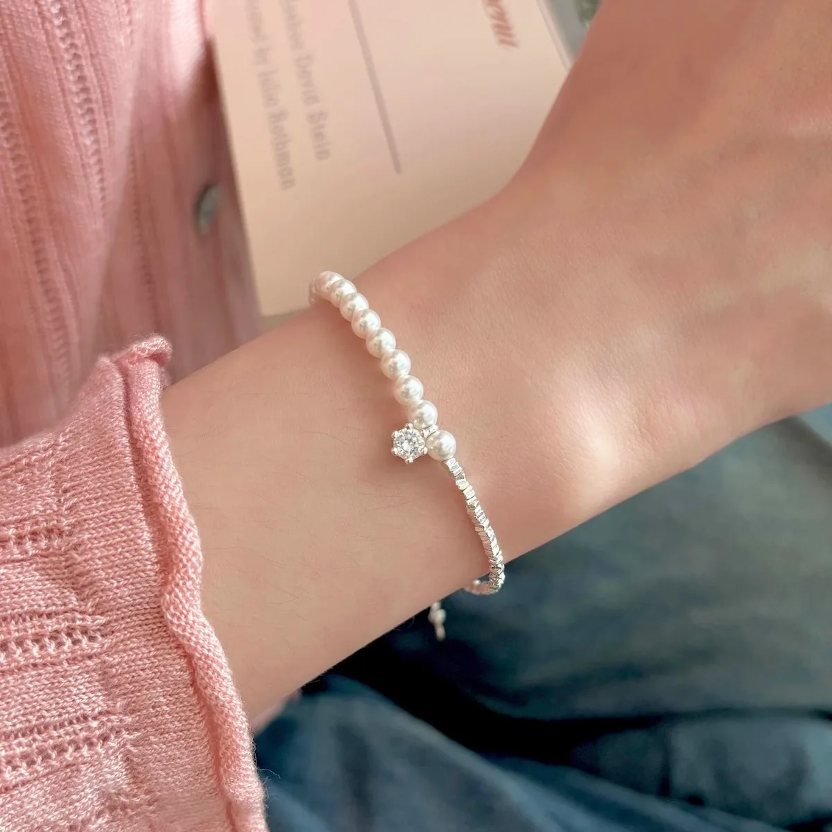 Irregular Chip Pearl Bracelet Dainty Elegant Wrist Jewellery For Women
