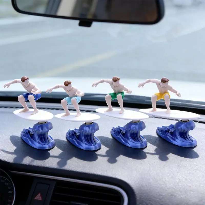 

Muscular Man Drift Surf Figure Car Dashboard Decor Unique Surfboard Model Auto Styling Gift for Surfers and Car Lovers