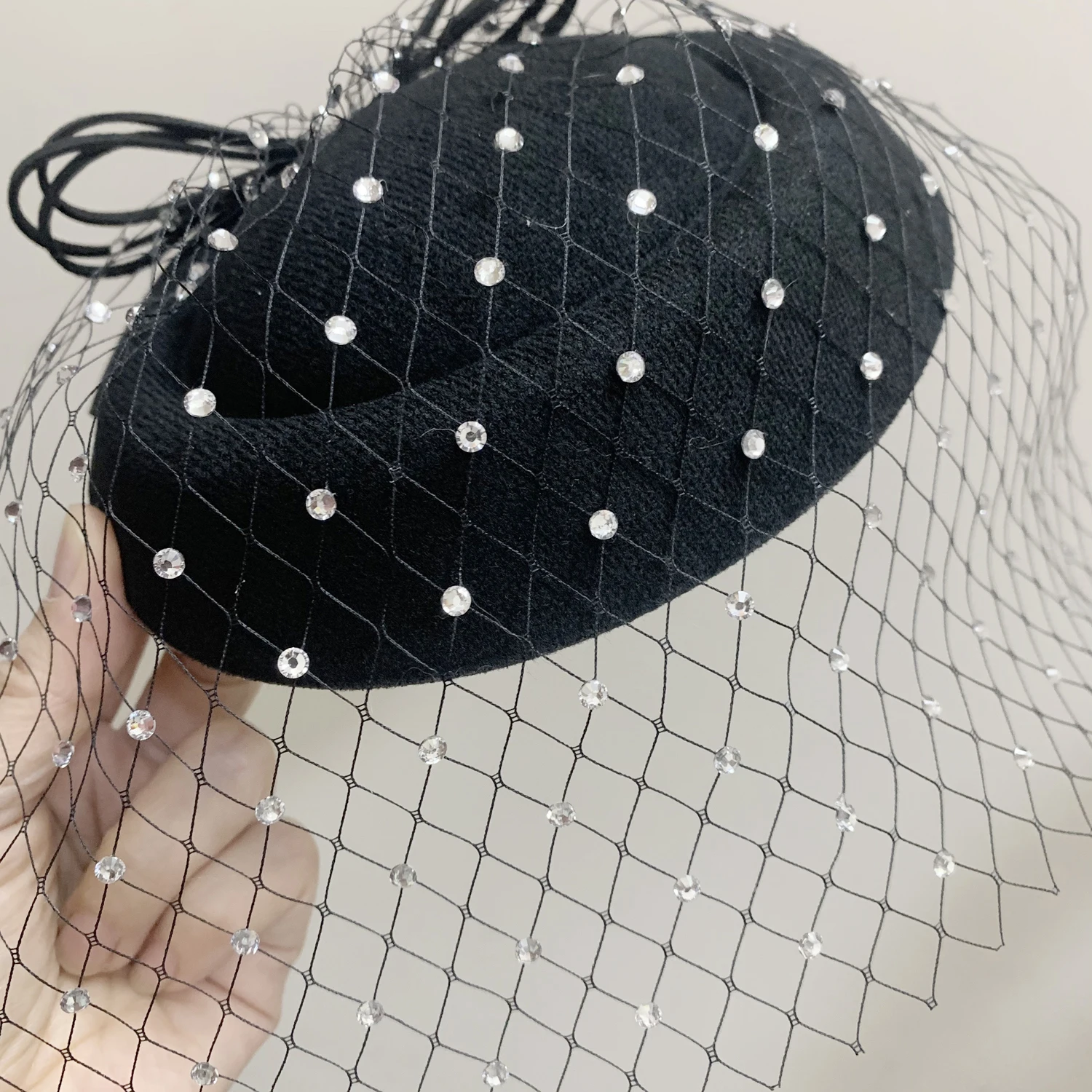 كريستال القوس الحجاب حبوب منع الحمل قبعة مشبك شعر اكسسوارات قطع زينة للنساء سيدة رويال أسكوت فستان سباقات الزفاف #6