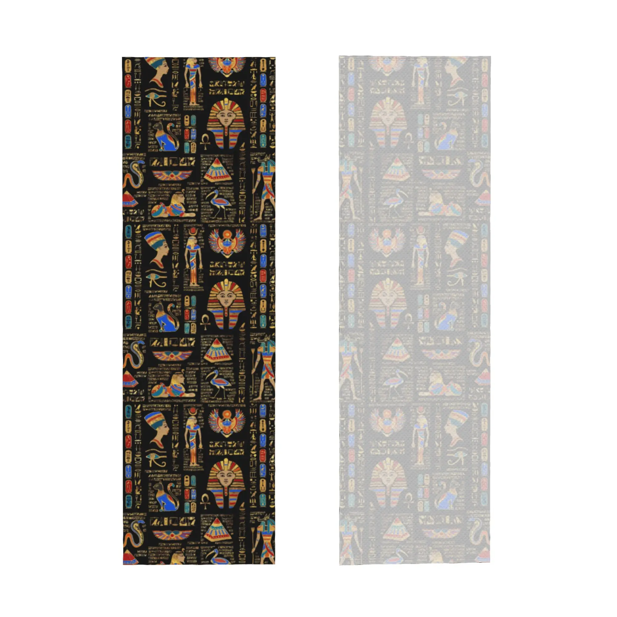 Cold Exercise Towel Egyptian Hieroglyphs And Deities On Black Beach Sports Yoga Towel Towel Refreshing Sports Scarf Face Towels