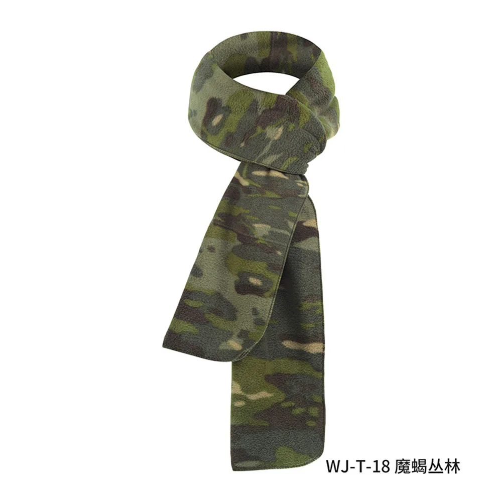 Autumn Winter Scarves for Men Women Outdoor Camou Fleece Multi-functional Long Scarf Warm Neck Warmer Cycling Face Towel