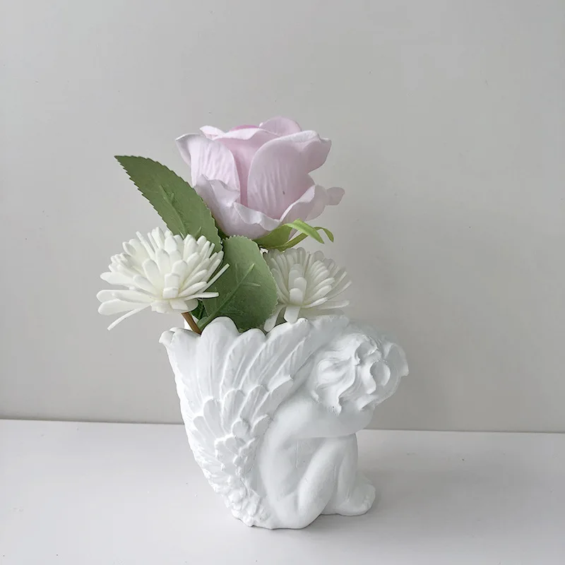 

Angel Wings Plaster Epoxy Resin Flowerpot Mold DIY Plaster Concrete Cement Decoration Abrasive Tool