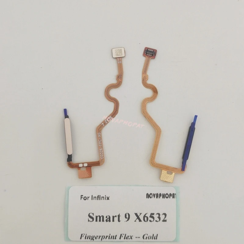 For Infinix Smart 9 X6532 / 9 HD X6532C Fingerprint Flex Power On Off Switch Home Unlock Key Button Sensor Volume Flex Cable