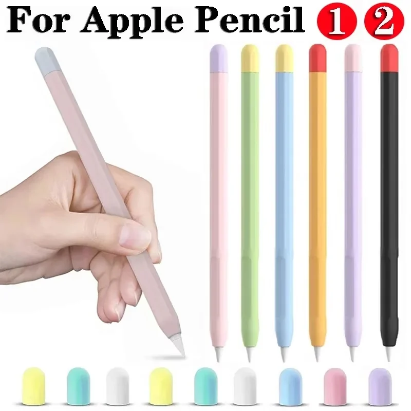 

Soft Silicone Cover For Apple Pencil 1 2 Cover Stylus Pen Protective Sleeve Case For Apple Pencil 1st 2nd Generation Accessories