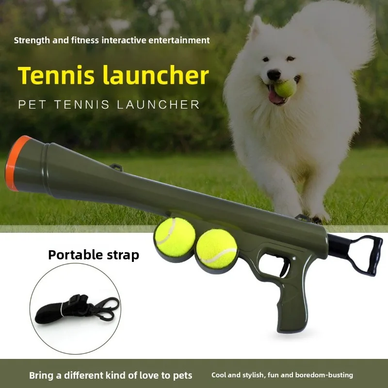

‌Dog Ball Launcher Automatic Pet Training Toy Outdoor Tennis Thrower Fetch Game Interactive Mental Stimulation Puppy Exercise