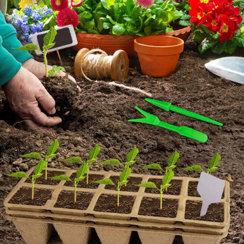 1 Set 10 Hole Biodegradable Garden Green Products Paper Pots Permeability DIY Accessories Garden Pots Paper Tray