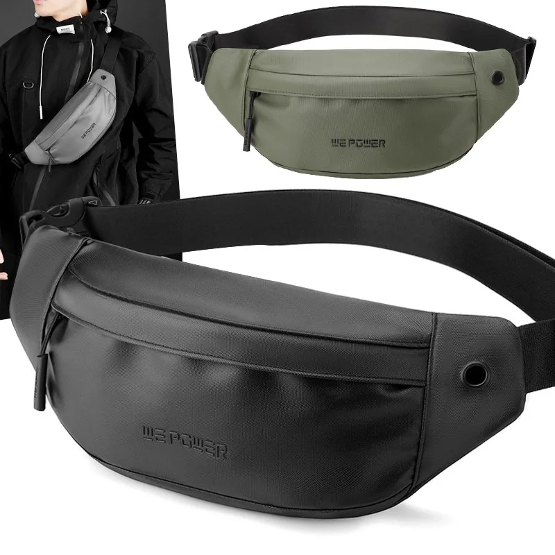 

Premium High Density Nylon Chest Bag Men's Large Capacity Lightweight Crossbody Shoulder Bag Outdoor Waterproof Waist Pack