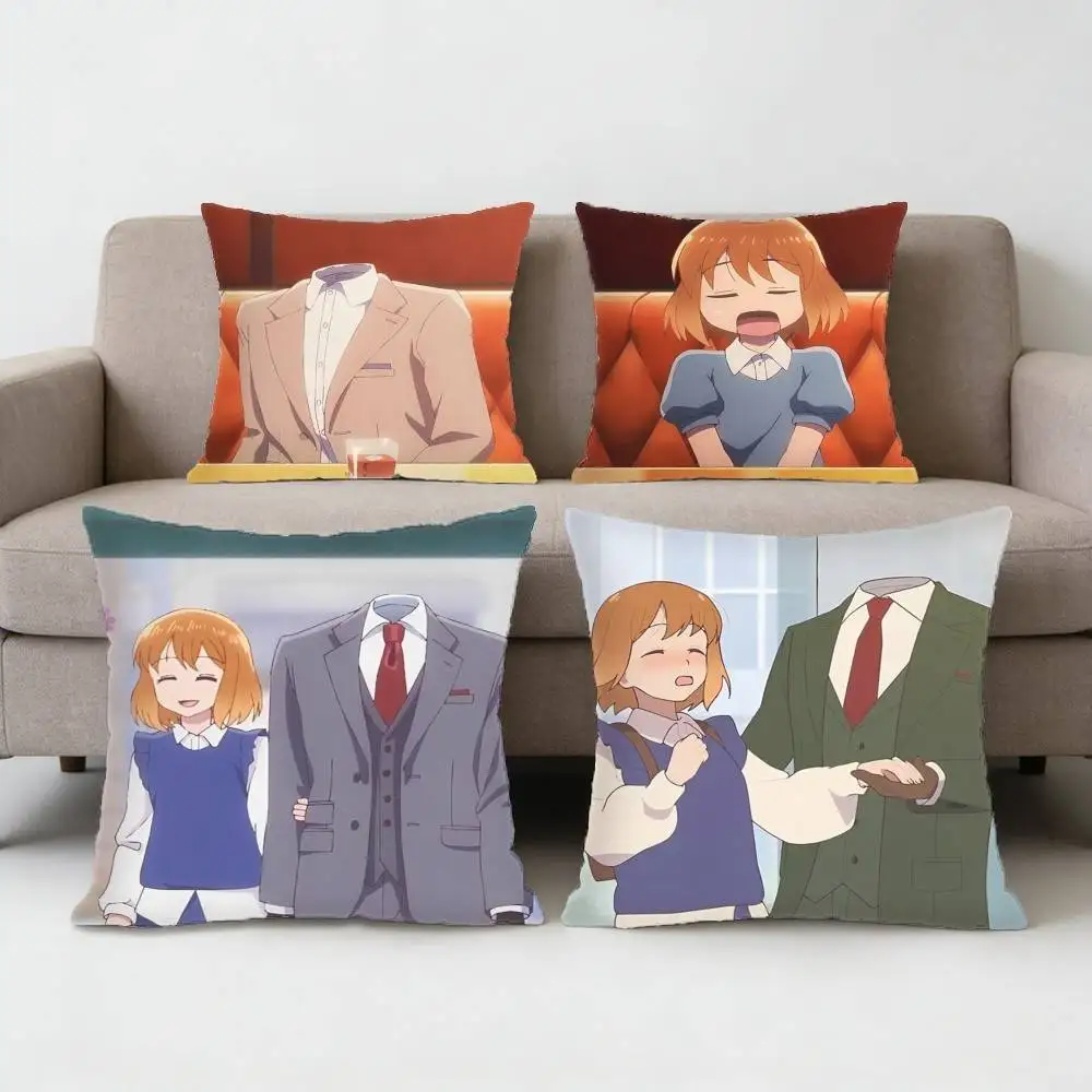 Invisible Man Tounome Akira x Yakou Shizuka Pillow Case Sofa Living Room for Bedroom car Cushion Square Cushion Nap Time