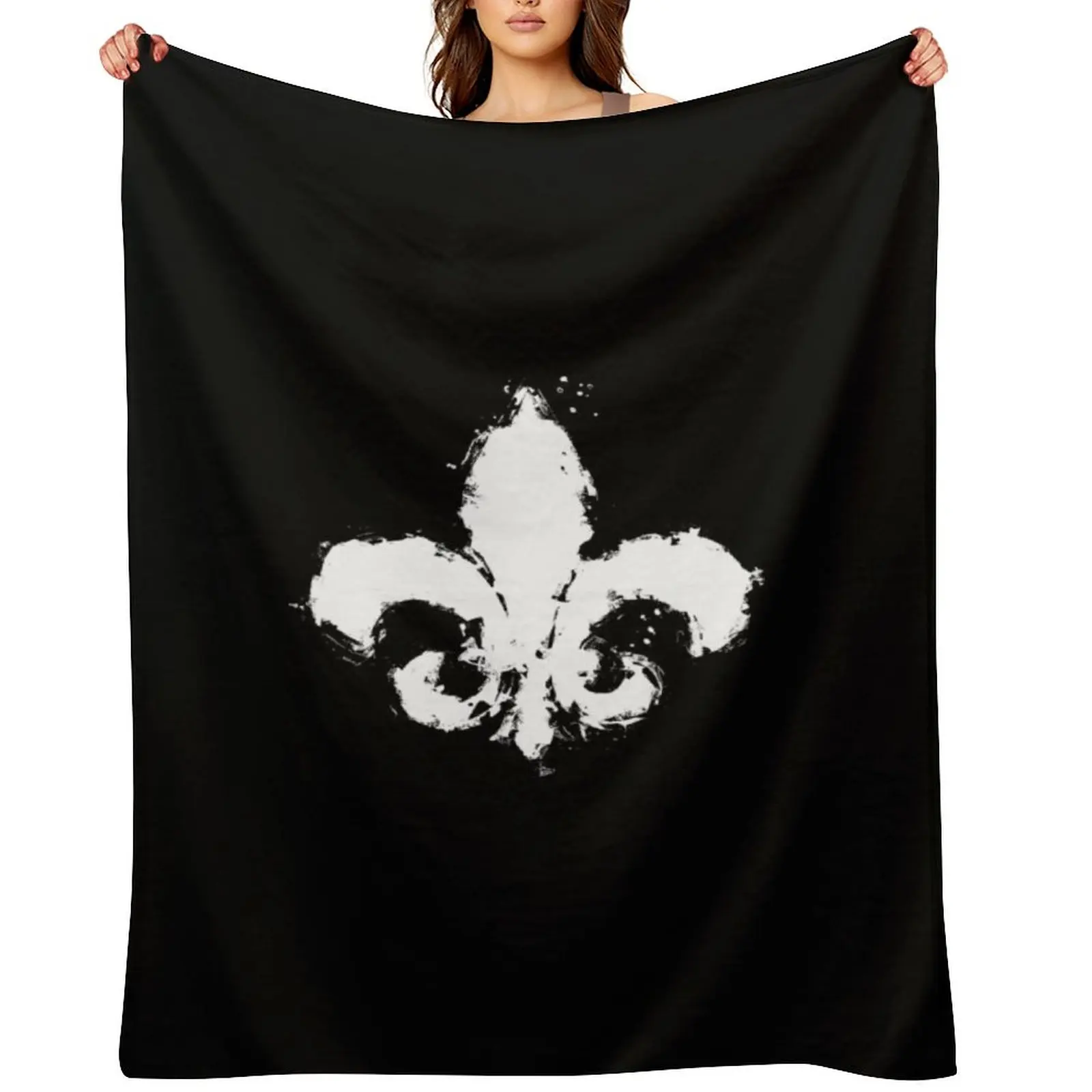 

Saints Row Fleur De Lis Splatter Paint Throw Blanket Kid'S Thin Summer Extra Large Throw Blankets