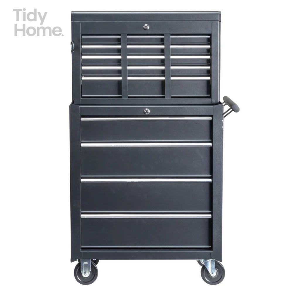 

Steel tool box black tool box with wheels tool organizer drawer rolling chest chest screws organizer garage waterproof