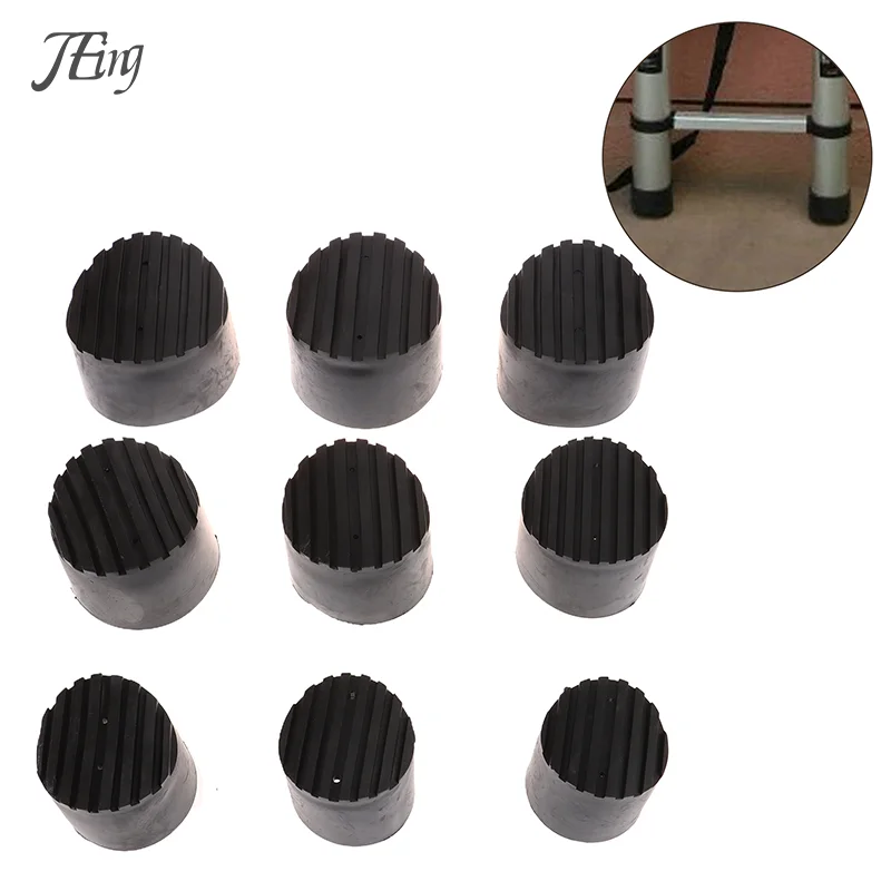 2 Pcs Replacement Boots Round Feet Rubber Extend Telescopic Ladder Cover Component