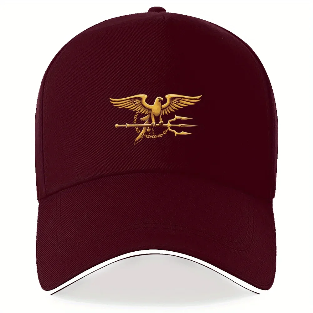 Custom Hat A Baseball Cap with a Trident Chain Design, Perfect for Workouts and Outdoor Activities.