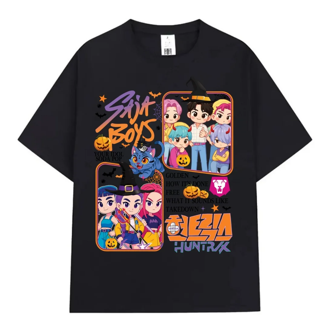 

Limited Movie KPop Demon Hunters Rumi Mira Zoey Derpy Tiger Saja Boys Graphic T-shirts Men Women Casual Cotton Vintage T Shirts