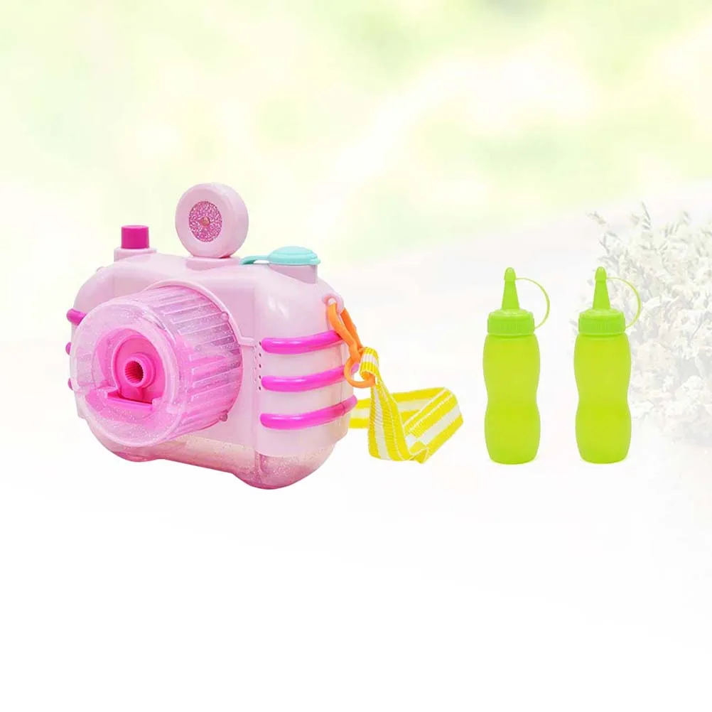 1 stücke Maschine Automatische Blase Maker Kinder Blase Maschine Licht Party Rosa 2 Flaschen Wasser Nr