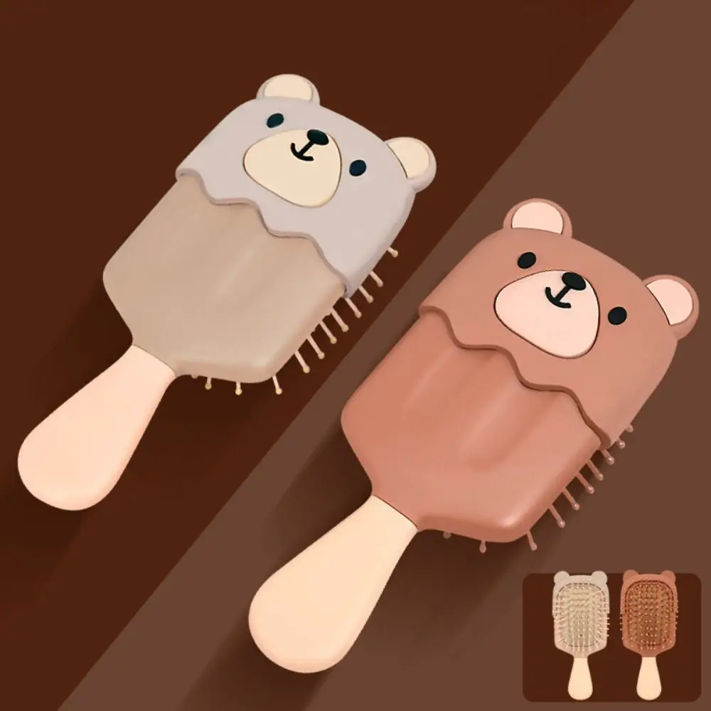 Taşınabilir Mini Tarak Ayna Ile Anti Statik Kare Hava Yastığı Saç Tarak Yaratıcı Dayanıklı Katlanabilir Saç Fırçası Makyaj Aracı