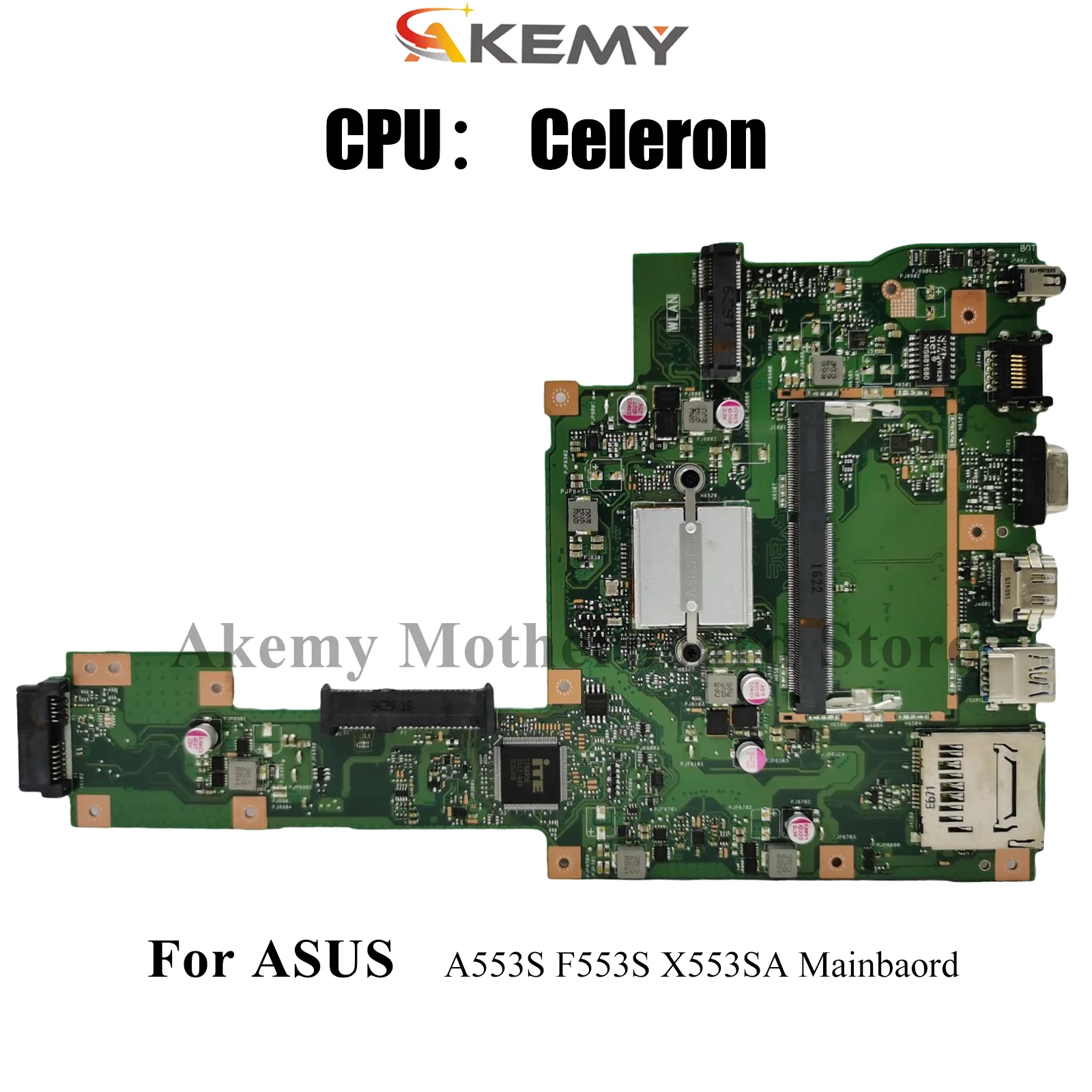 

Материнская плата для ноутбука X553SA для ASUS VivoBook A553S X553SA F553S X553S, материнская плата для ноутбука с процессором Celeron, 100% тестирование, ОК, быстрая доставка