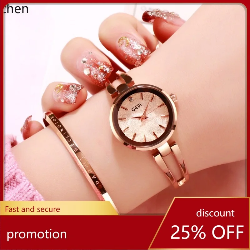 

Zml women's vintage minimalist elegant thin strap compact high-end quartz watch