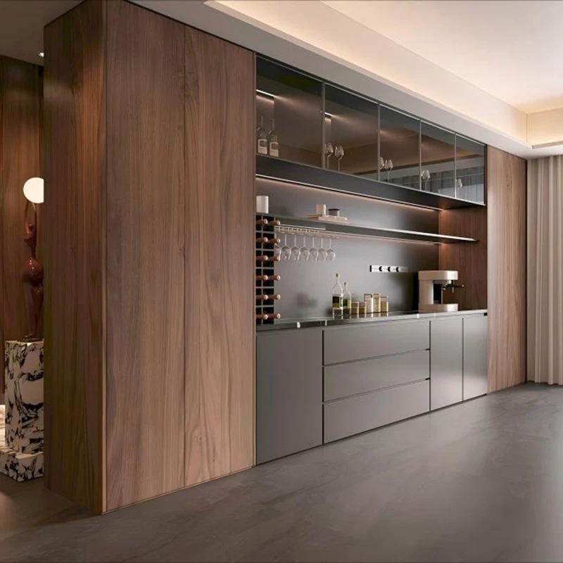 

New Chinese style office storage bookshelf stable structure living room cabinet wardrobe foyer cabinet furniture customization