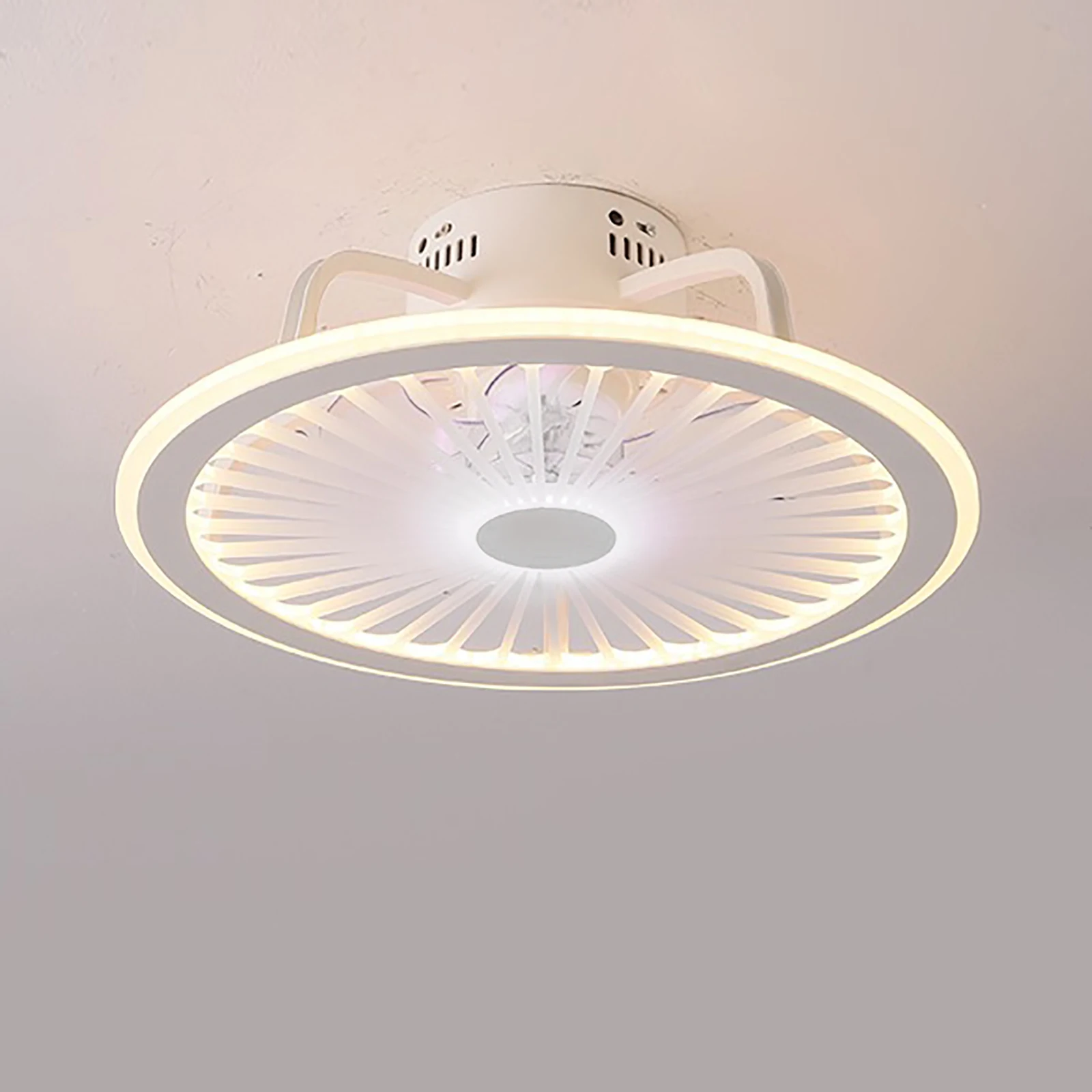 luz ventilador de teto com luzes e controlo remoto ultrafino invisivel silencioso led regulavel fans light 18 cm 01