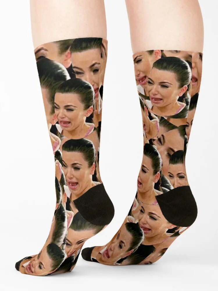 Crying Kim Kardashian Calcetines Medias de fútbol Calcetines Hombre Mujer