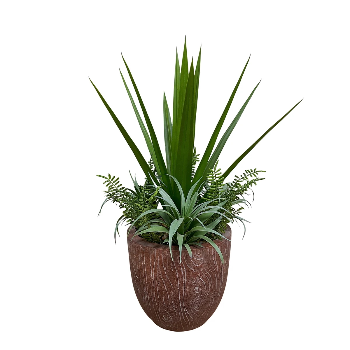 HXGYZP Artificial Plant Potted Green Agave Grass Succulents Multiple Plants With Cement Pot Home Decor Indoor Outdoor Ornament