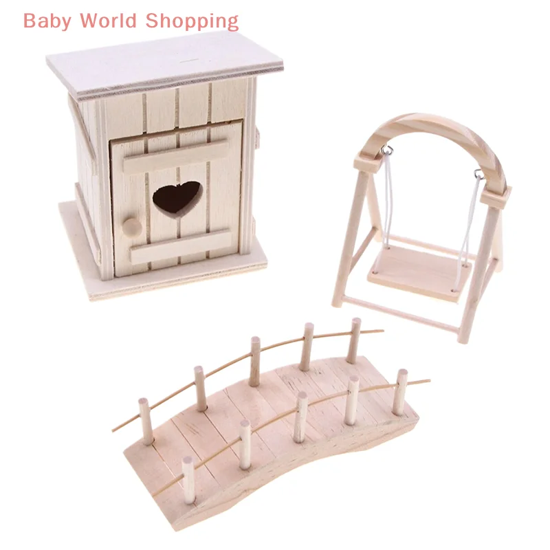 1:12 دمية مصغرة محاكاة سوينغ حديقة ديكور لعبة بيت الدمية الملحقات