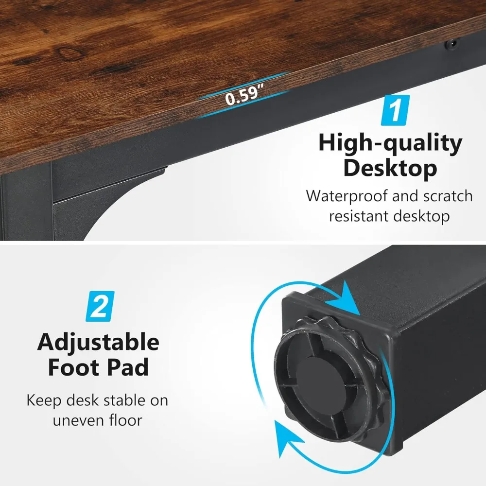 78.7 Inches Extra Long Computer Desk 2 Person Desk, Double Long Desk, Workstaion for Home Office