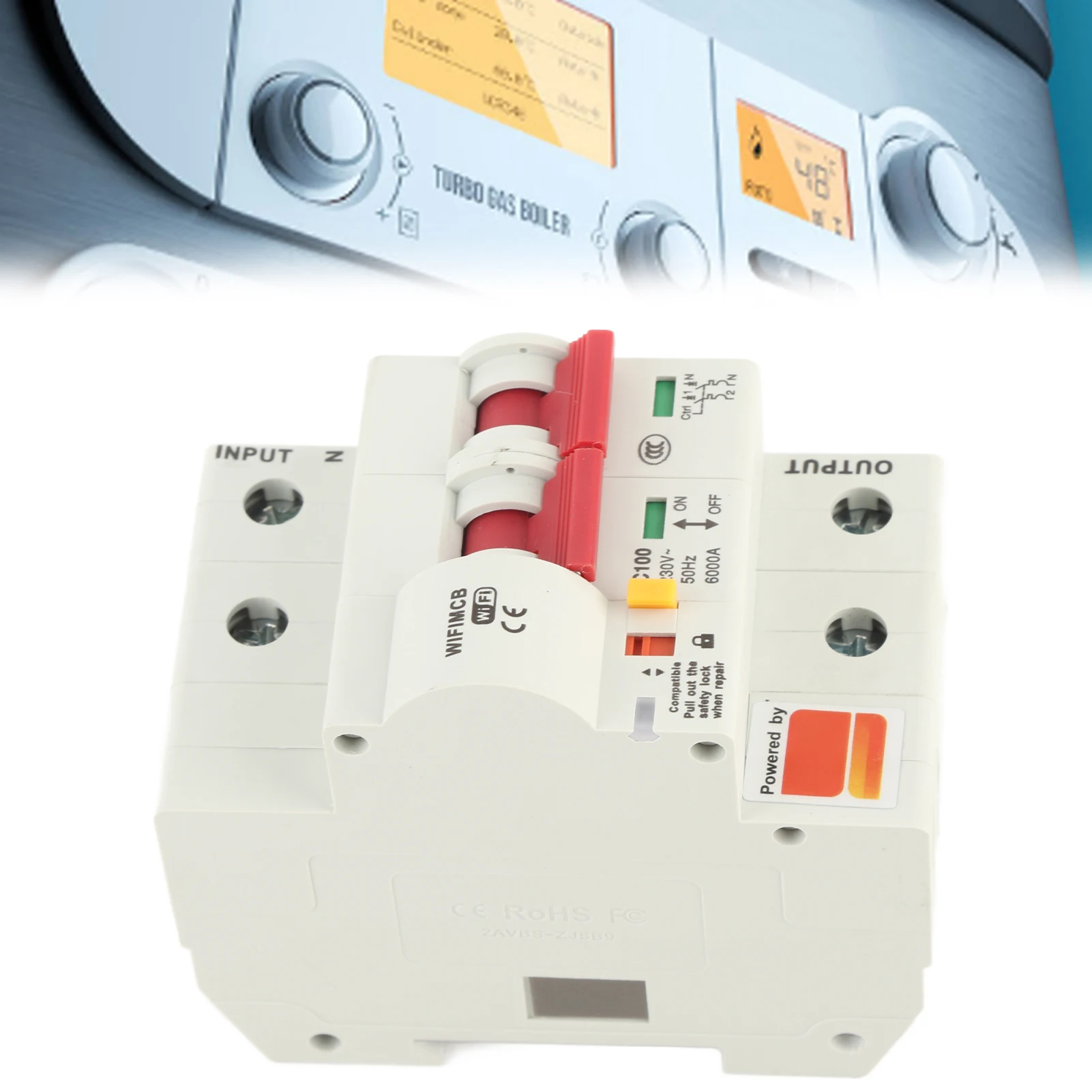 3P Circuit Breaker 2P Circuit Breaker Smart WIFI Circuit Breaker Phone APP Remote Switch PA66‑DSM Flame Retardant Shell AC220V