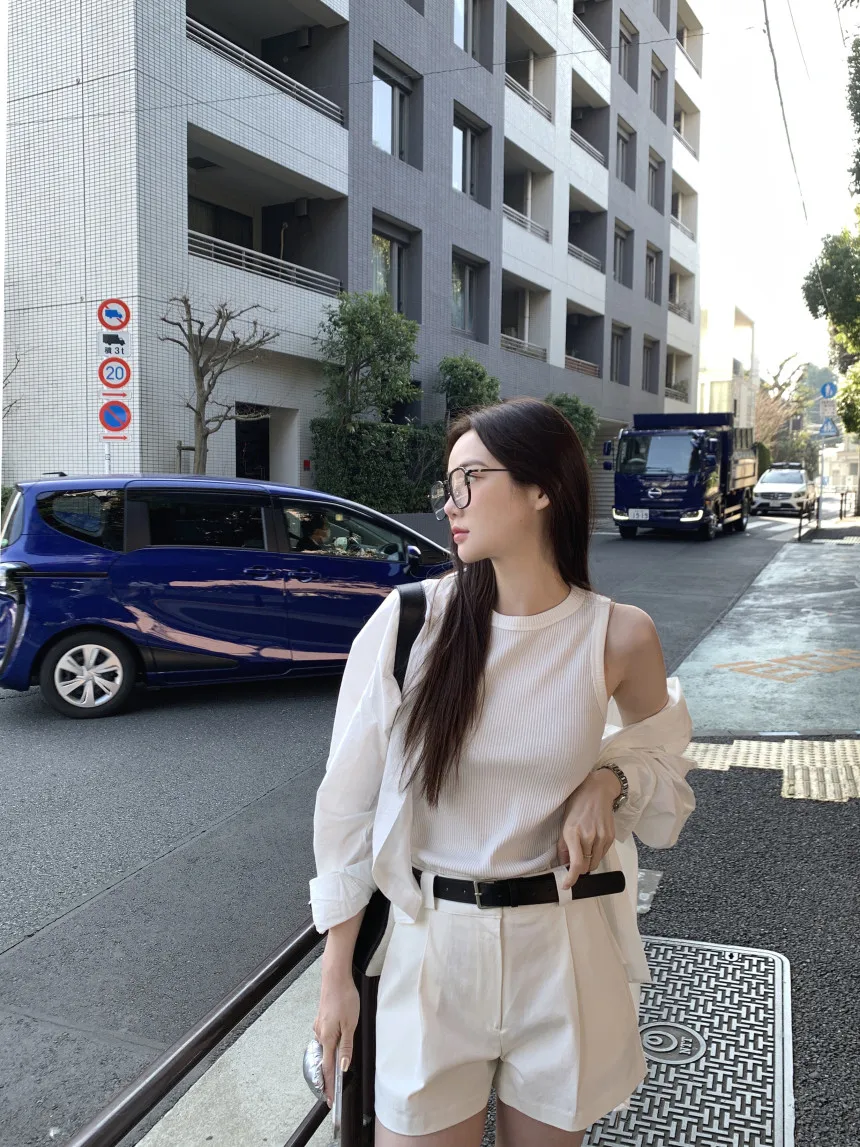 

Slimming Long Sve Women's irt with Ba Button Design And Side Slits Loose Fit Casual Sle Cotton Blend Faionable