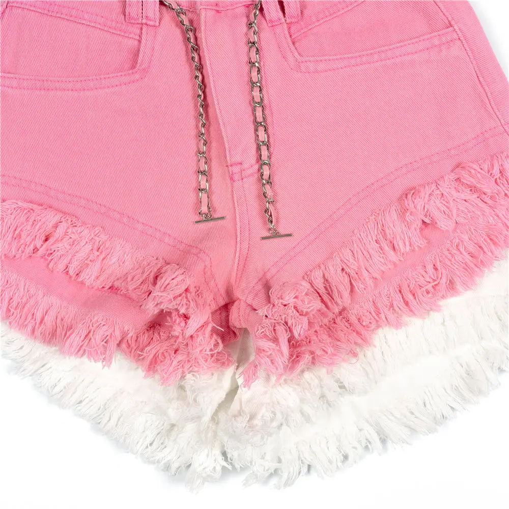 الربيع الصيف كل مباراة جيب عالية الخصر بنطال ذو قصة أرجل واسعة الإناث عادية الكورية شرابة بلون سستة الجينز النساء بنطال ملاصق للجسم