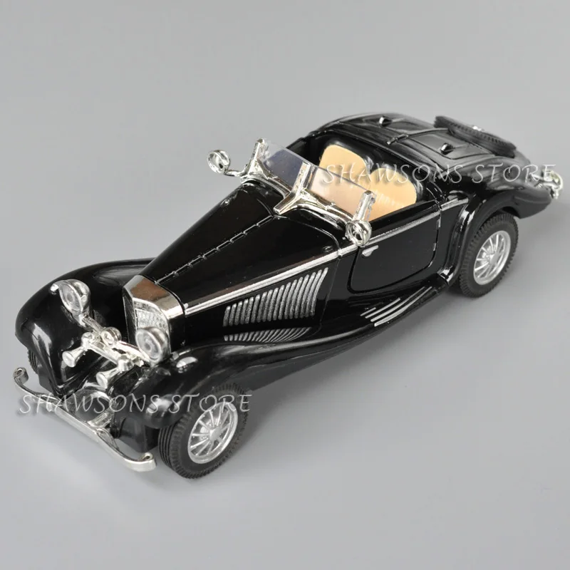 Maßstab 1:28 Diecast Modell Spielzeug 500K Klassische Vintage Auto Pull Zurück Miniatur Replik Mit Sound & Licht