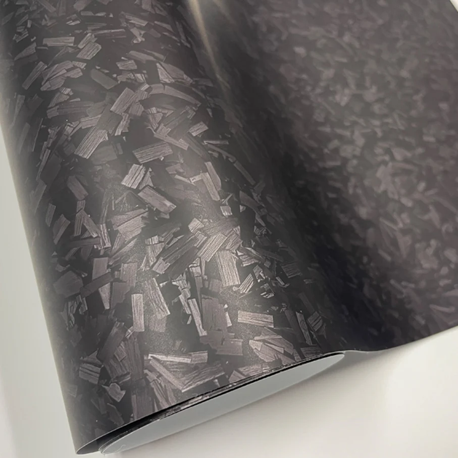 

50 см * 152 см ПЭТ матовый черный кованый углеродное волокно виниловая пленка наклейки для мотоцикла наклейка автоаксессуары фольга упаковка автомобиля