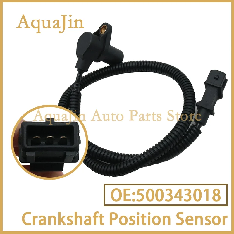Sensor de Posición del Cigüeñal 500343018 para Fiat Ducato Iveco Daily 2.8 1999 2000 2001 2002 2003 2004 2005 2006 2007 5001848541