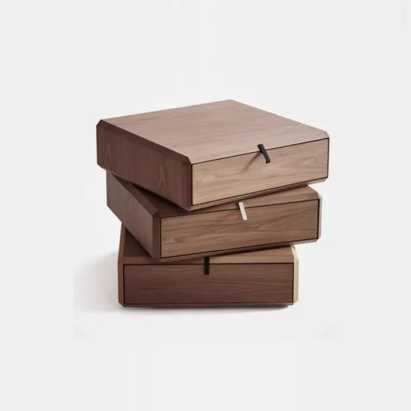 Cajón de almacenamiento ahumado de nogal