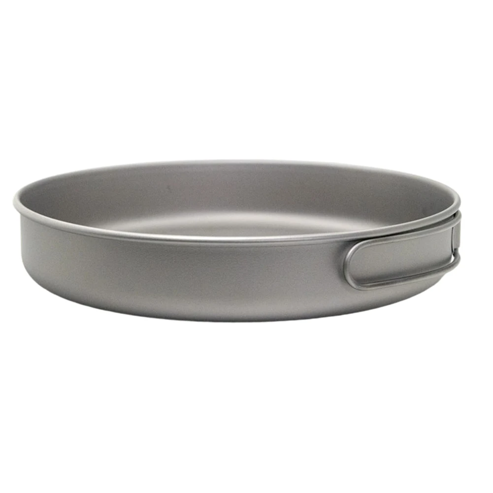 Picture 7: Ultralight Pure Ti Frypan Pot Outdoor Camping Hiking Tableware Cookware Picnic Cooking Frying Pan Rust-resistant Odor-free Tools