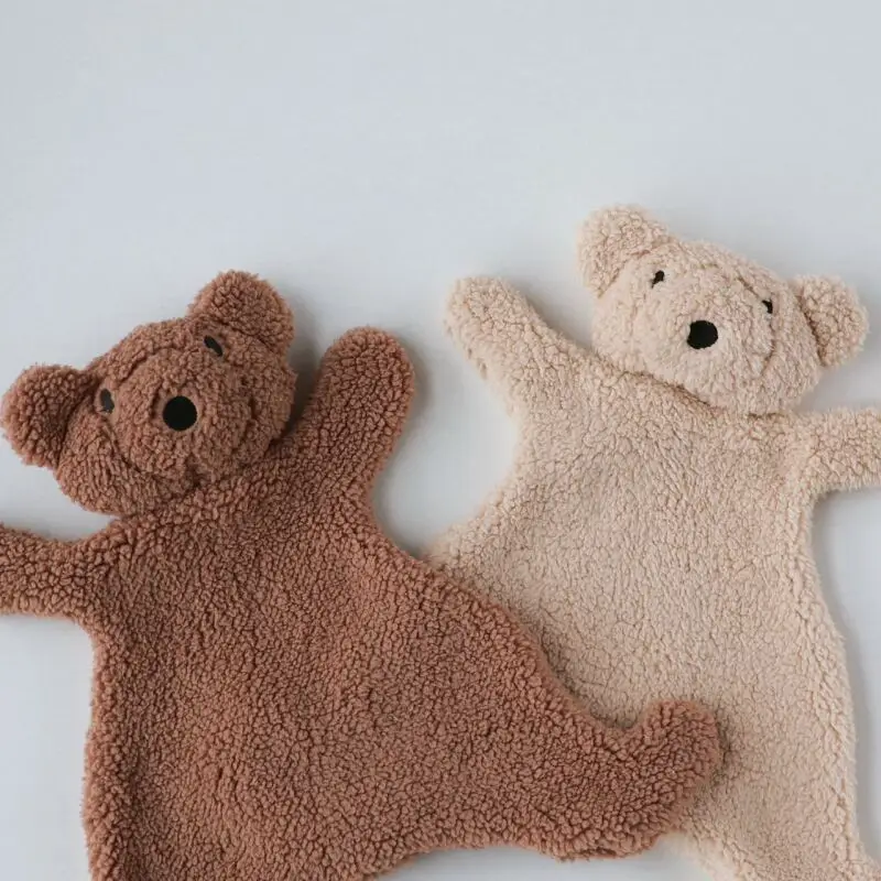 Mumamuying 양 젖꼭지 테디 베어 진정 인형 부드럽고 끈적한 수면 유물 부드럽고 들어갈 수 있음