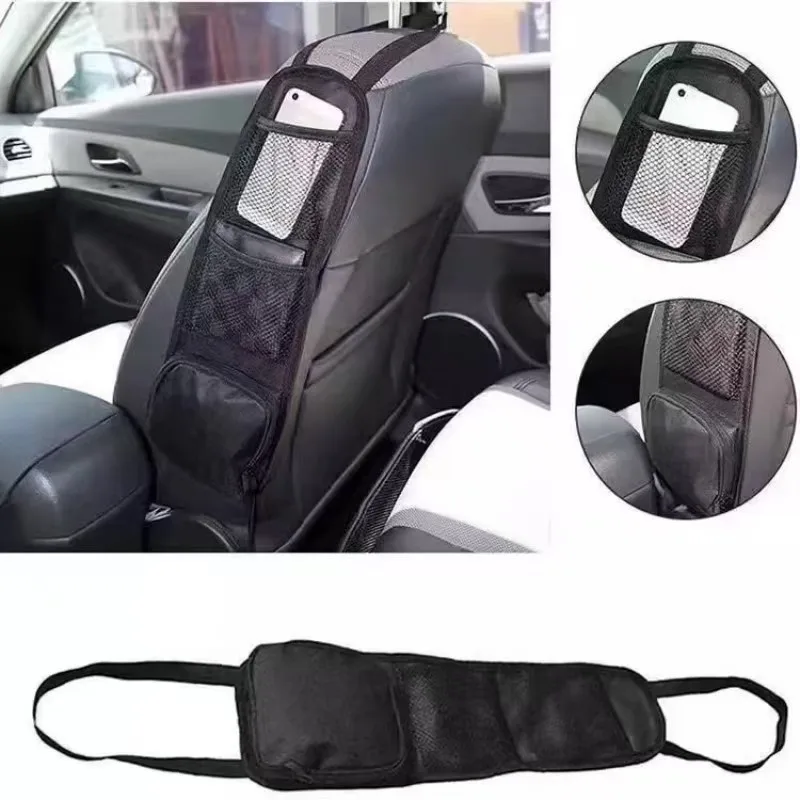 

Car Seat Side Storage Mesh Bag Flexible Hanging Side Universal Bag With Multiple Compartments Multi-Pocket Organizer Accessory