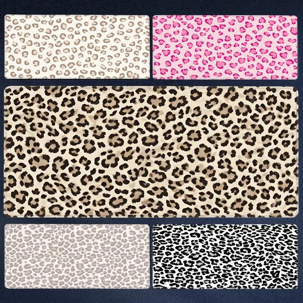 

Pink Leopard Print Mouse Pad Non-slip Desk Mat PC Laptop Accessories Rubber Office Keyboard Large Gamers DecoracionPink Leopard