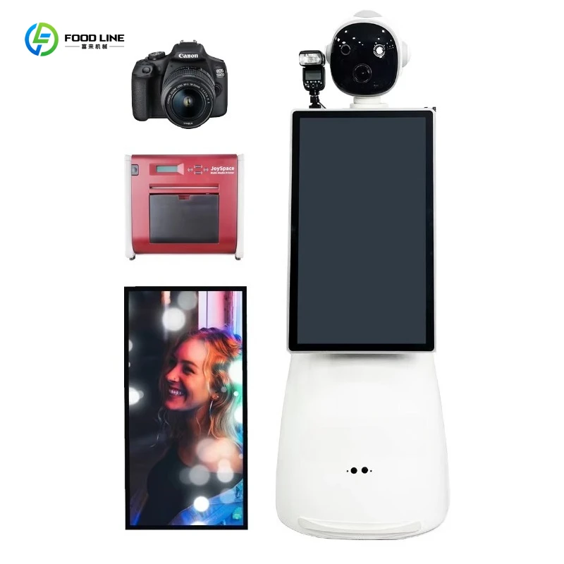 Kişiselleştirilmiş Moda Popüler Robotik Kit Otomatik Dönen Selfie Robotu Fotoğraf Kabini Tüketici Elektroniği