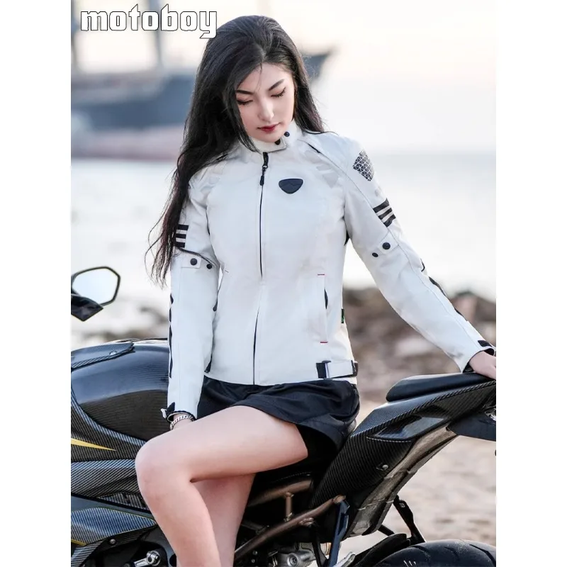 Motocboy Ms. Biker Jacket tuta da ciclismo tuta da moto da corsa da donna tuta da ciclismo da donna impermeabile a prova di caduta estiva Slim Fit