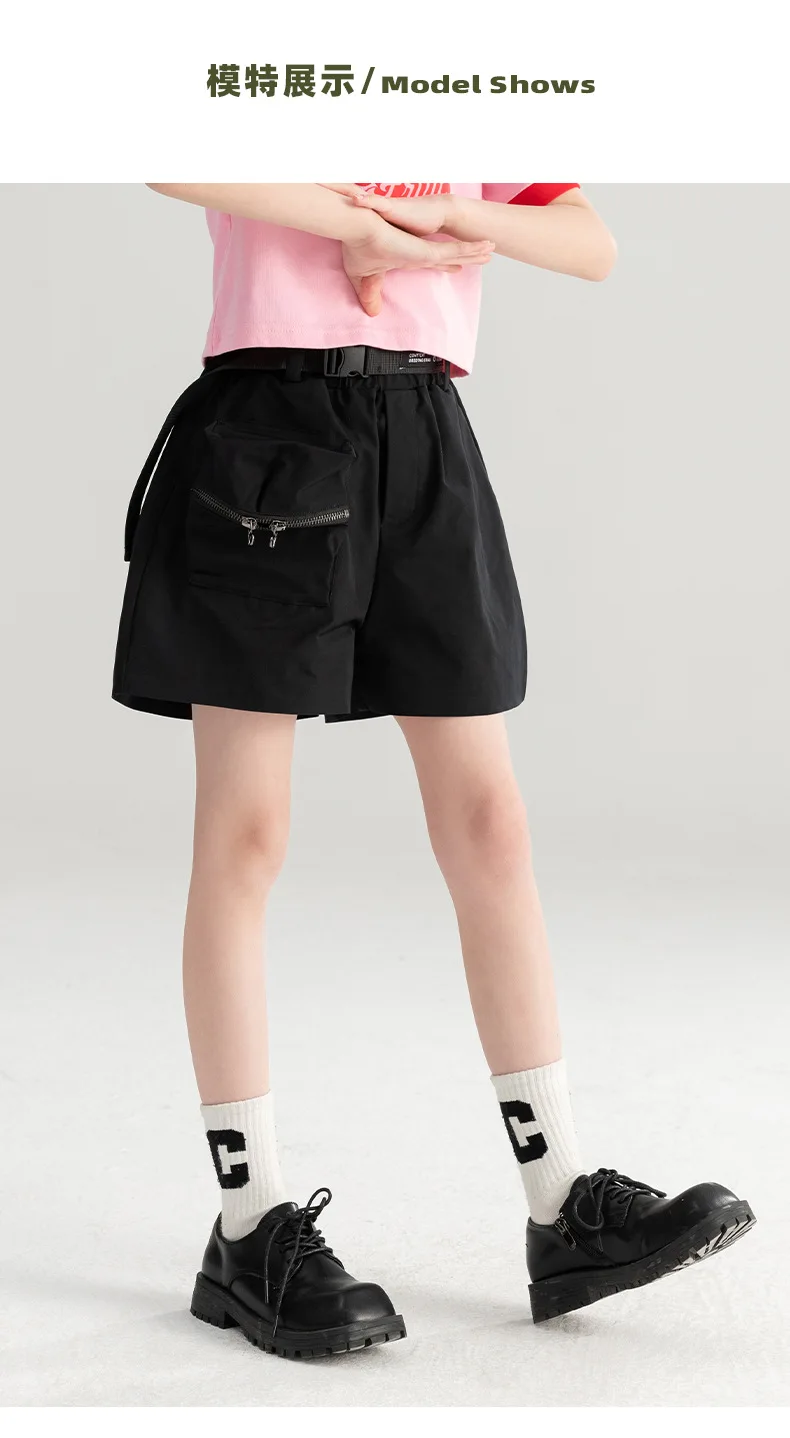 Baby Girl Pants Girls Shorts Summer 2024 New Medium and Large Children Casual Loose Solid Color Children Foreign Style Bloomers image 5