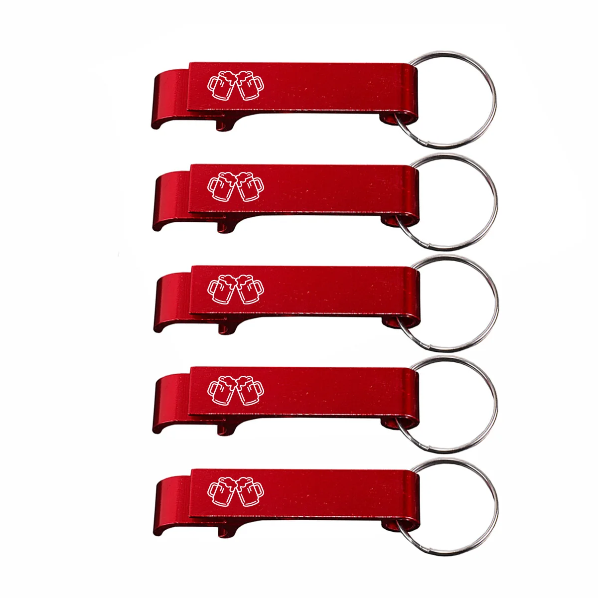 5pcs Custom Name Keychain Aluminum Alloy Set