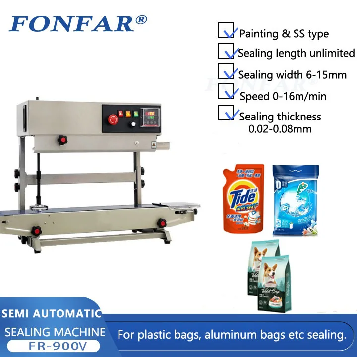 110/220V Semi-Automatic Vertical Sealing Machine for Plastic Bags Cartons Continuous Band Welder Film Packaging Popular Sealer - Image 2