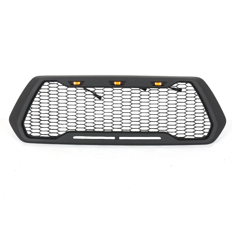 

Front Grill Matte Black With Lights Grille Fit For Toyota Tacoma 2016-2023