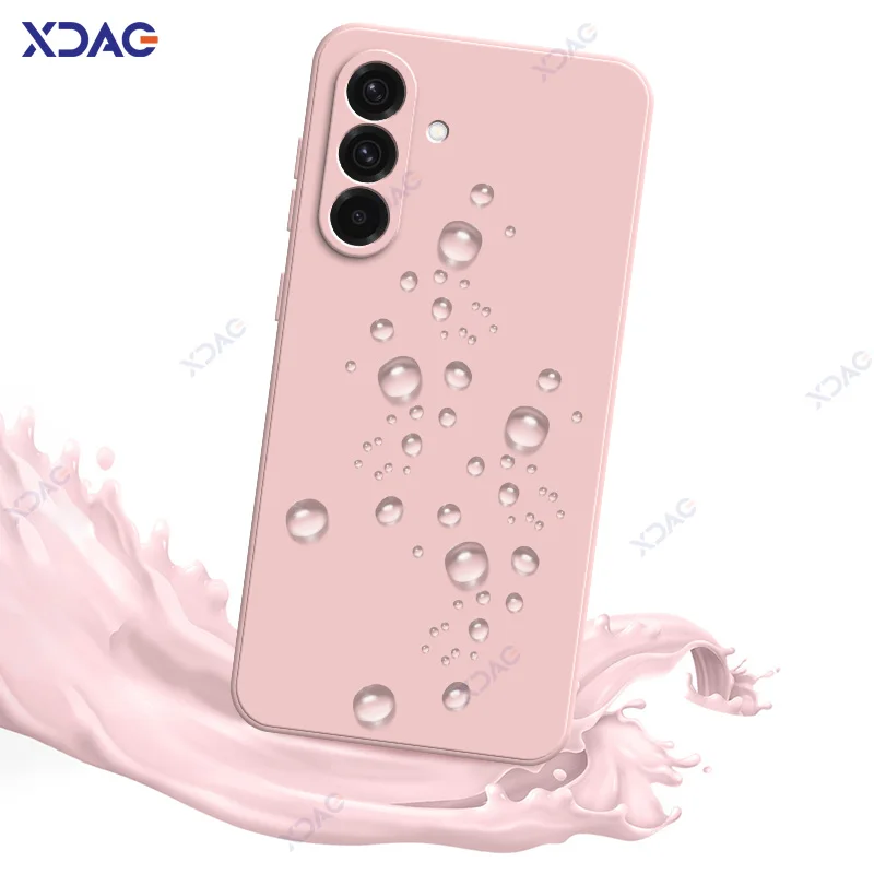 

Original Mobile Phone Case for Samsung Galaxy A36 SamsungA36 5G 360 Soft Luxury Square Liquid Silicone Back Cover Waterproof Bag