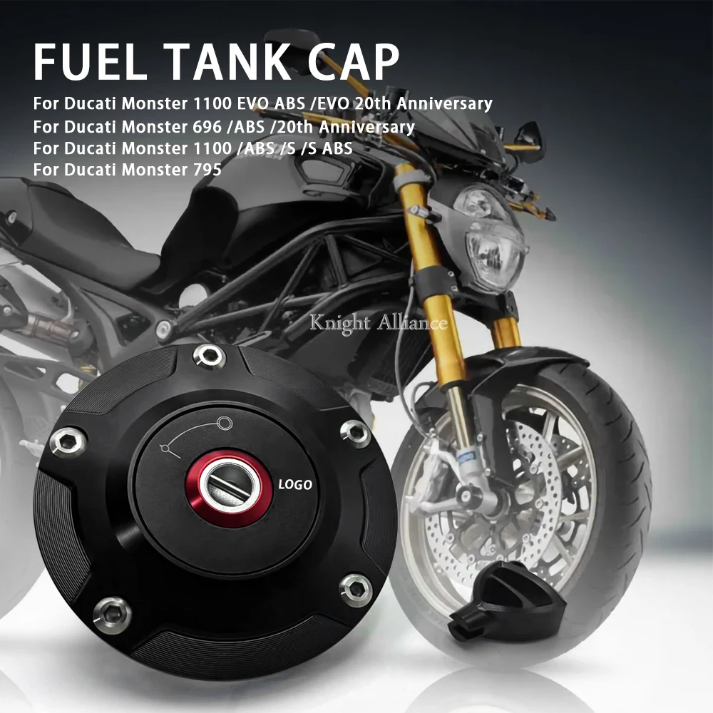 

Motorcycle Fuel Gas Tank Cap For DUCATI MONSTER 795 1100 EVO ABS S DIESEL 20th 696 795 Accessories Keyless Cover Quick Release