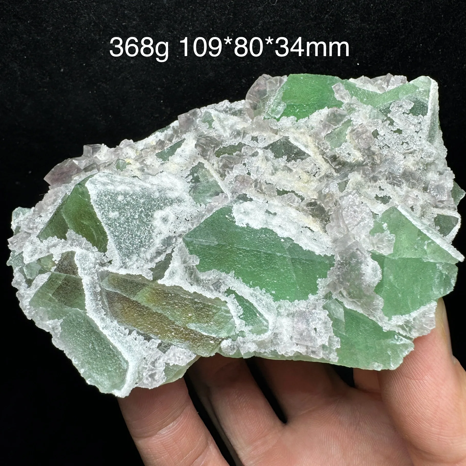 368g Natural ZheJiang Green Octahedral Fluorite And Cube Fluorite Mineral Specimen Healing Quartz Crystals Home Decor